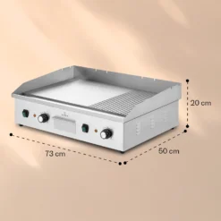 Grillmeile 4400 Elektrogrill Plancha 2x2200W Grillplatte Edelstahl 7 Grillmeile 4400 Elektrogrill Plancha 2x2200W Grillplatte Edelstahl -Klarstein Verkaufs 10039915 yy 0008 dimensions