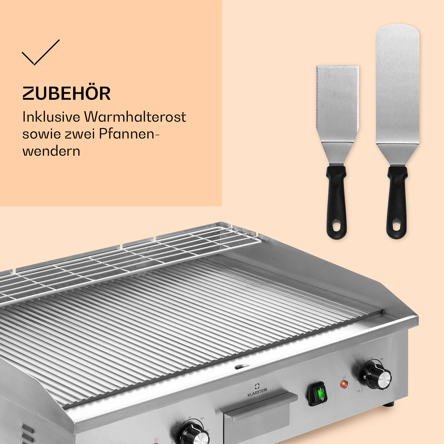 Grillmeile 4400 Elektrogrill Plancha 2x2200W Grillplatte Edelstahl Grillmeile 4400 Elektrogrill Plancha 2x2200W Grillplatte Edelstahl -Klarstein Verkaufs 10039916 de 0006 logo