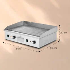 Grillmeile 4400 Elektrogrill Plancha 2x2200W Grillplatte Edelstahl 7 Grillmeile 4400 Elektrogrill Plancha 2x2200W Grillplatte Edelstahl -Klarstein Verkaufs 10039916 yy 0008 dimensions