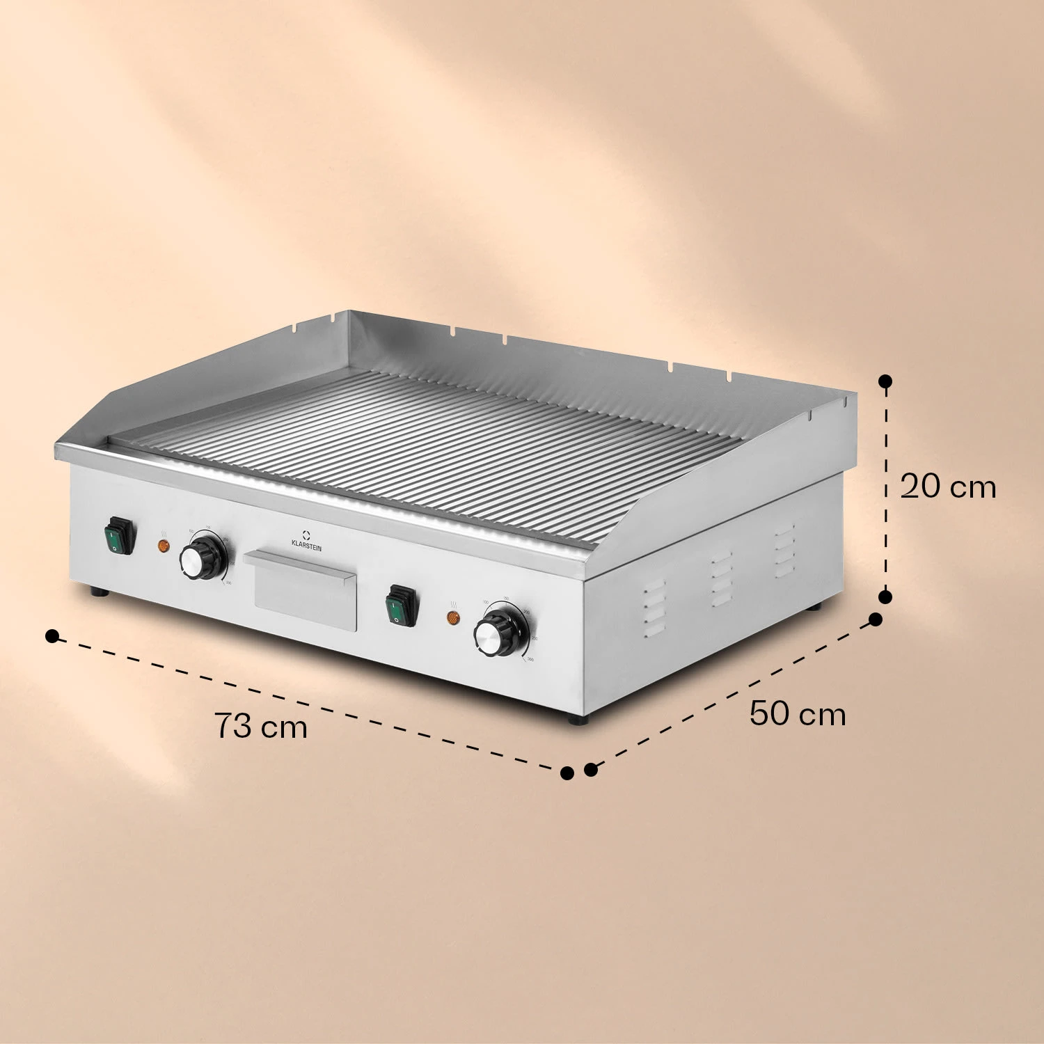 Grillmeile 4400 Elektrogrill Plancha 2x2200W Grillplatte Edelstahl Grillmeile 4400 Elektrogrill Plancha 2x2200W Grillplatte Edelstahl -Klarstein Verkaufs 10039916 yy 0008 dimensions