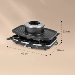 Entrecote 2-in-1 Raclette-Grill & Fondue Naturstein 1100W 8 Personen -Klarstein Verkaufs 10039922 yy 0007 logo