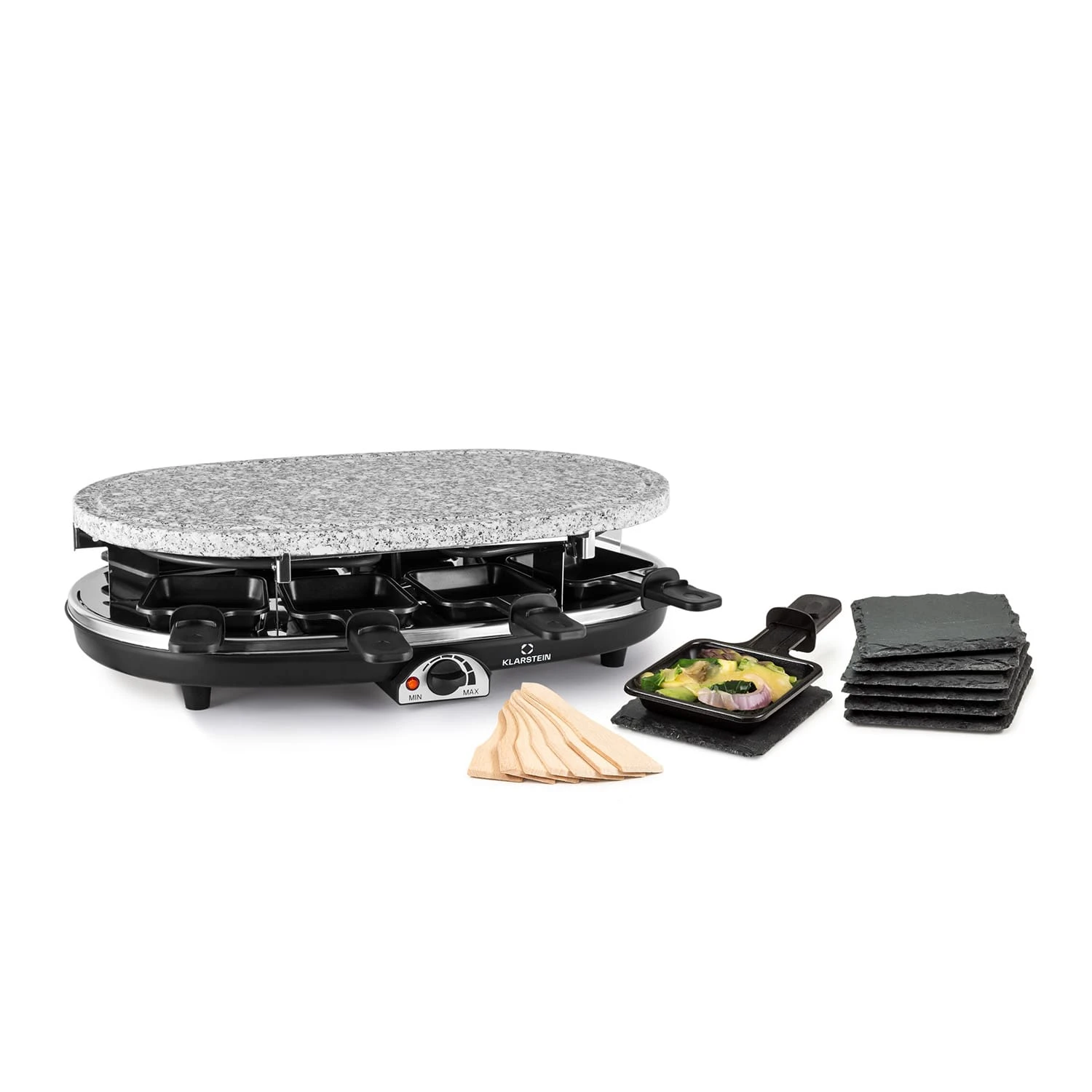 Steaklette Raclette Raclette-Grill mit Zubehör für 8 Personen Steaklette Raclette Raclette-Grill Mit Zubehör Für 8 Personen -Klarstein Verkaufs 10039925 yy 0001 titel