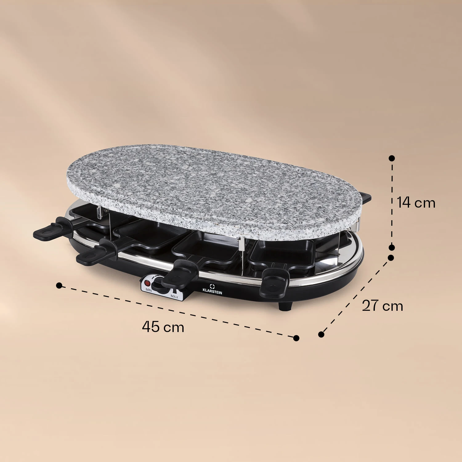 Steaklette Raclette Raclette-Grill mit Zubehör für 8 Personen Steaklette Raclette Raclette-Grill Mit Zubehör Für 8 Personen -Klarstein Verkaufs 10039925 yy 0006 logo