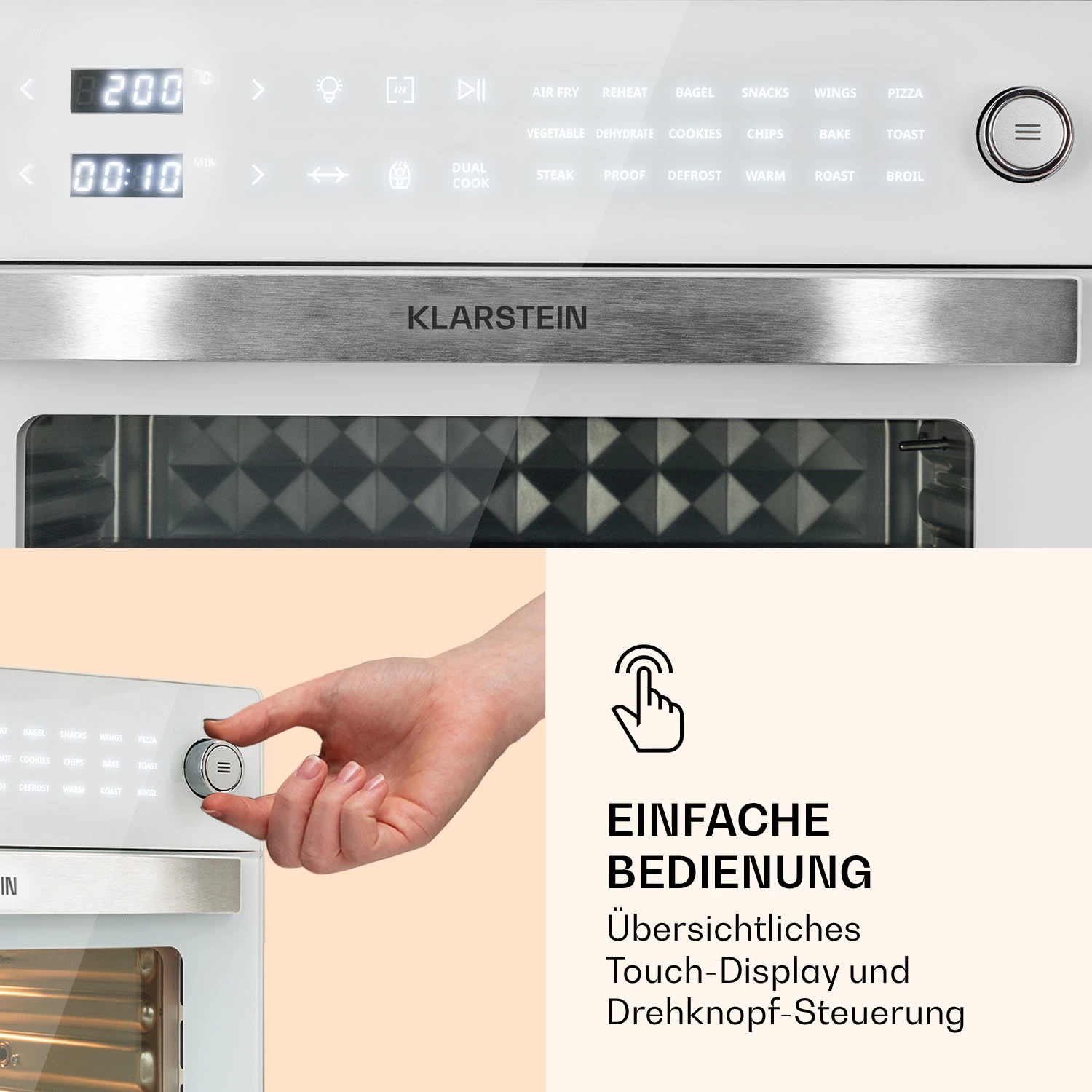 Vigor Air Heißluftfritteuse 1800 W 30 Liter 18 Programme Vigor Air Heißluftfritteuse 1800 W 30 Liter 18 Programme -Klarstein Verkaufs 10039941 de 0003 logo