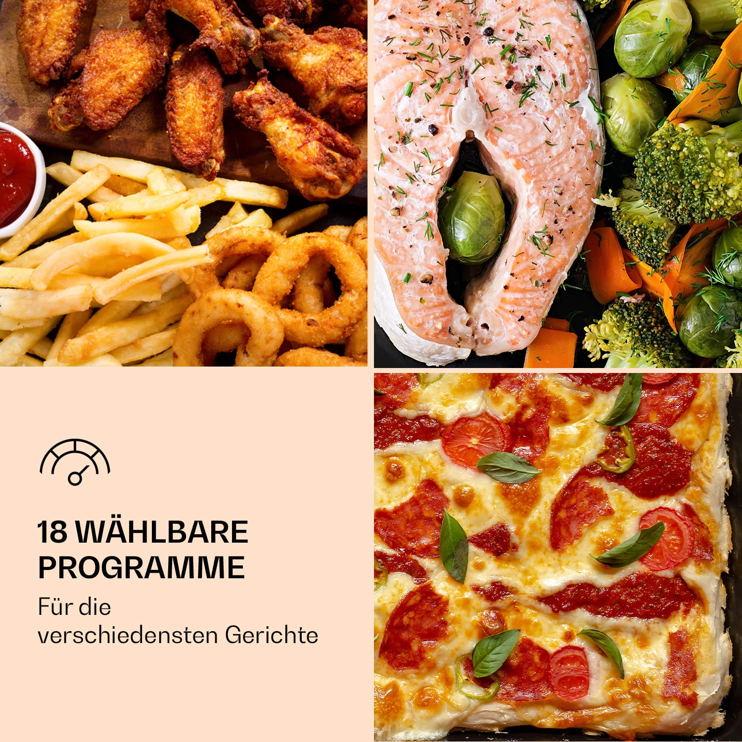 Vigor Air Heißluftfritteuse 1800 W 30 Liter 18 Programme Vigor Air Heißluftfritteuse 1800 W 30 Liter 18 Programme -Klarstein Verkaufs 10039941 de 0004 logo