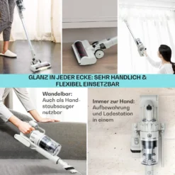 LARMA Staubsauger Kabellos Beutellos Akku 45 Min Laufzeit Max. LED -Klarstein Verkaufs 10040033 de 0005 logo