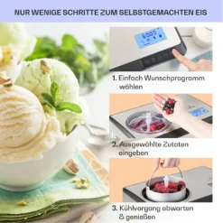 Dolce Bacio Smart Eiscremebereiter Yogurtmaker Kompressor 2 Liter WiFi Touch Edelstahl -Klarstein Verkaufs 10040048 de 0004 logo