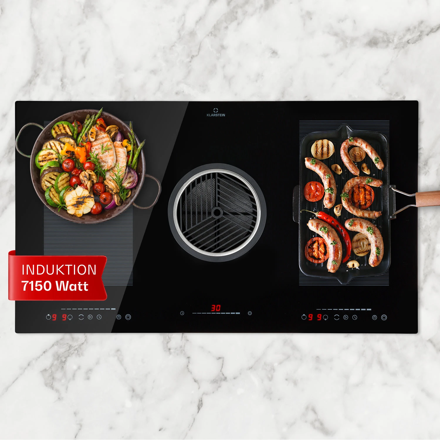 Full House 3.0 Down Air System Induktionsherd DownAir-Haube 655 m³/h Full House 3.0 Down Air System Induktionsherd DownAir-Haube 655 M³/h -Klarstein Verkaufs 10040067 de 0001 main