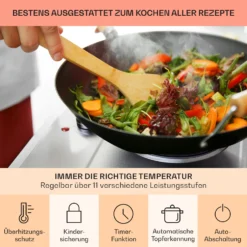 Ramsey Doppel-Kochfeld 2400W 11 Leistungsstufen Glaskeramik -Klarstein Verkaufs 10040070 de 0005 usp