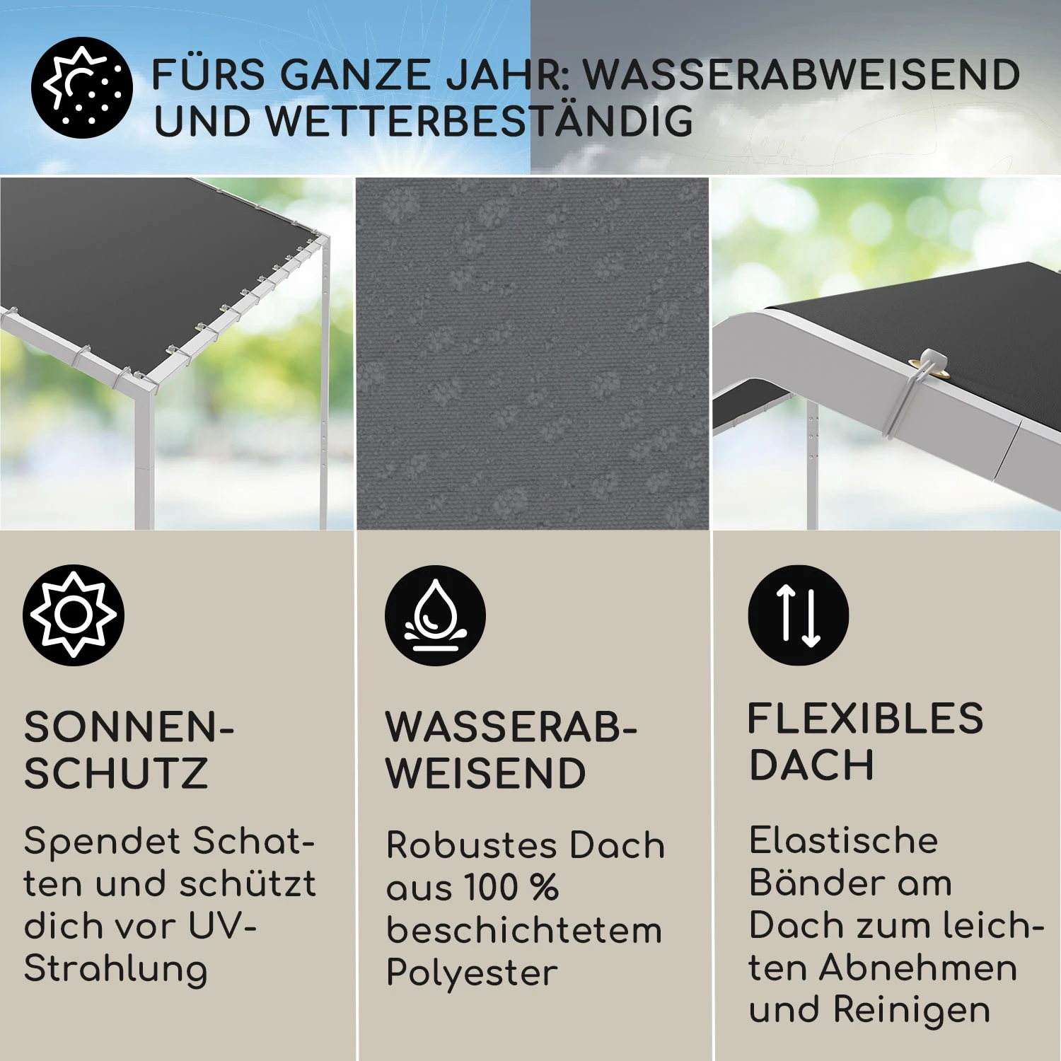 blumfeldt La Rochelle Gazebo Schrägdach UV 50+ Aluminium Polyester Blumfeldt La Rochelle Gazebo Schrägdach UV 50+ Aluminium Polyester -Klarstein Verkaufs 10040098 de 0002 logo