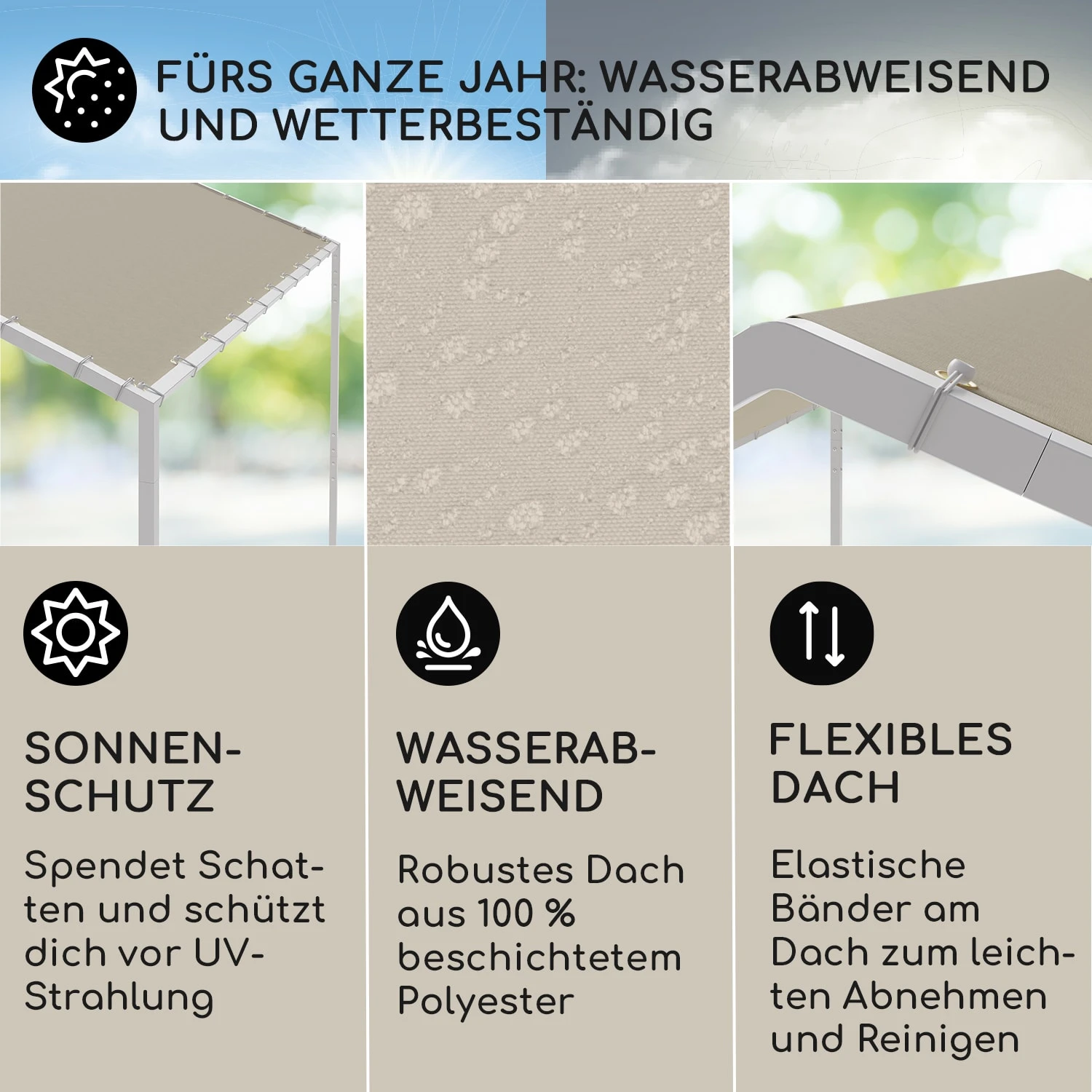 blumfeldt La Rochelle Gazebo Schrägdach UV 50+ Aluminium Polyester Blumfeldt La Rochelle Gazebo Schrägdach UV 50+ Aluminium Polyester -Klarstein Verkaufs 10040099 de 0002 logo