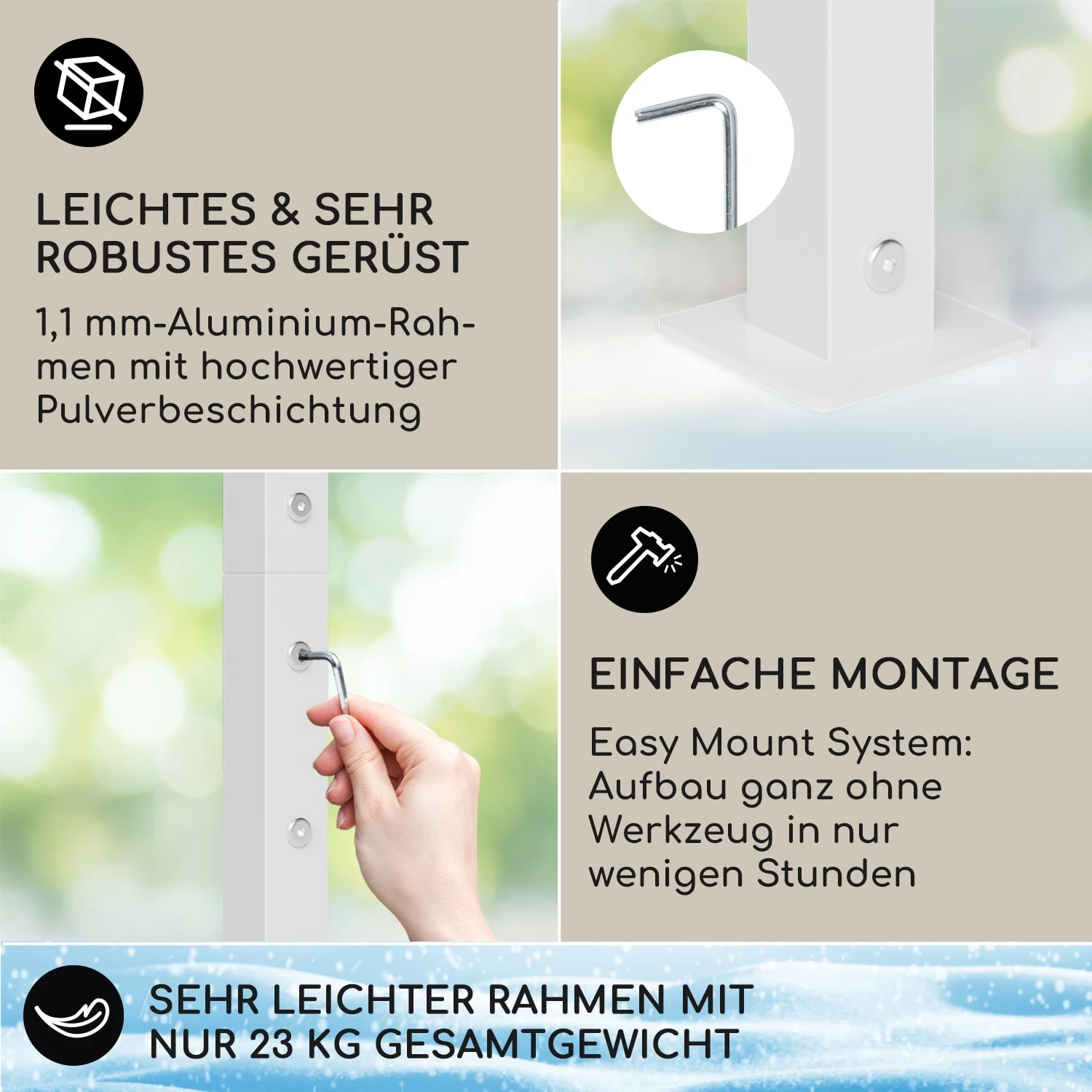 blumfeldt La Rochelle Gazebo Schrägdach UV 50+ Aluminium Polyester Blumfeldt La Rochelle Gazebo Schrägdach UV 50+ Aluminium Polyester -Klarstein Verkaufs 10040099 de 0003 logo