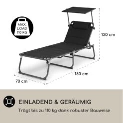 Amalfi Sonnenliege 70 X 37 X 200 Cm Sonnenblende 5-stufige Rückenlehne Stahlrohr Witterungsbeständig 3 Amalfi Sonnenliege 70 X 37 X 200 Cm Sonnenblende 5-stufige Rückenlehne Stahlrohr Witterungsbeständig -Klarstein Verkaufs 10040101 de 0004 logo