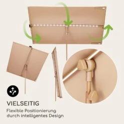 Blumfeldt Bayonne Sonnenschirm 130 X 180 Cm Polyester UV 50 Solar LED -Klarstein Verkaufs 10040103 de 0004 logo