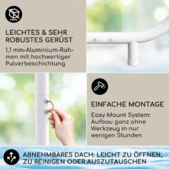 Nantes Pavillon Gazebo Sonnendach 3x3m Polyester Stahlrahmen UV50+ Bodenrollen 2 Nantes Pavillon Gazebo Sonnendach 3x3m Polyester Stahlrahmen UV50+ Bodenrollen -Klarstein Verkaufs 10040107 de 0003 logo