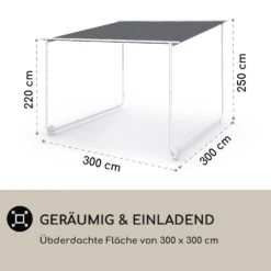 Nantes Pavillon Gazebo Sonnendach 3x3m Polyester Stahlrahmen UV50+ Bodenrollen 3 Nantes Pavillon Gazebo Sonnendach 3x3m Polyester Stahlrahmen UV50+ Bodenrollen -Klarstein Verkaufs 10040107 de 0004 logo