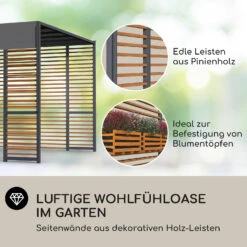 Valence Gazebo 3x3 M UV50+ Wasserabweisend LED-Solar-Beleuchtung Solar-Panel -Klarstein Verkaufs 10040112 de 0003 logo