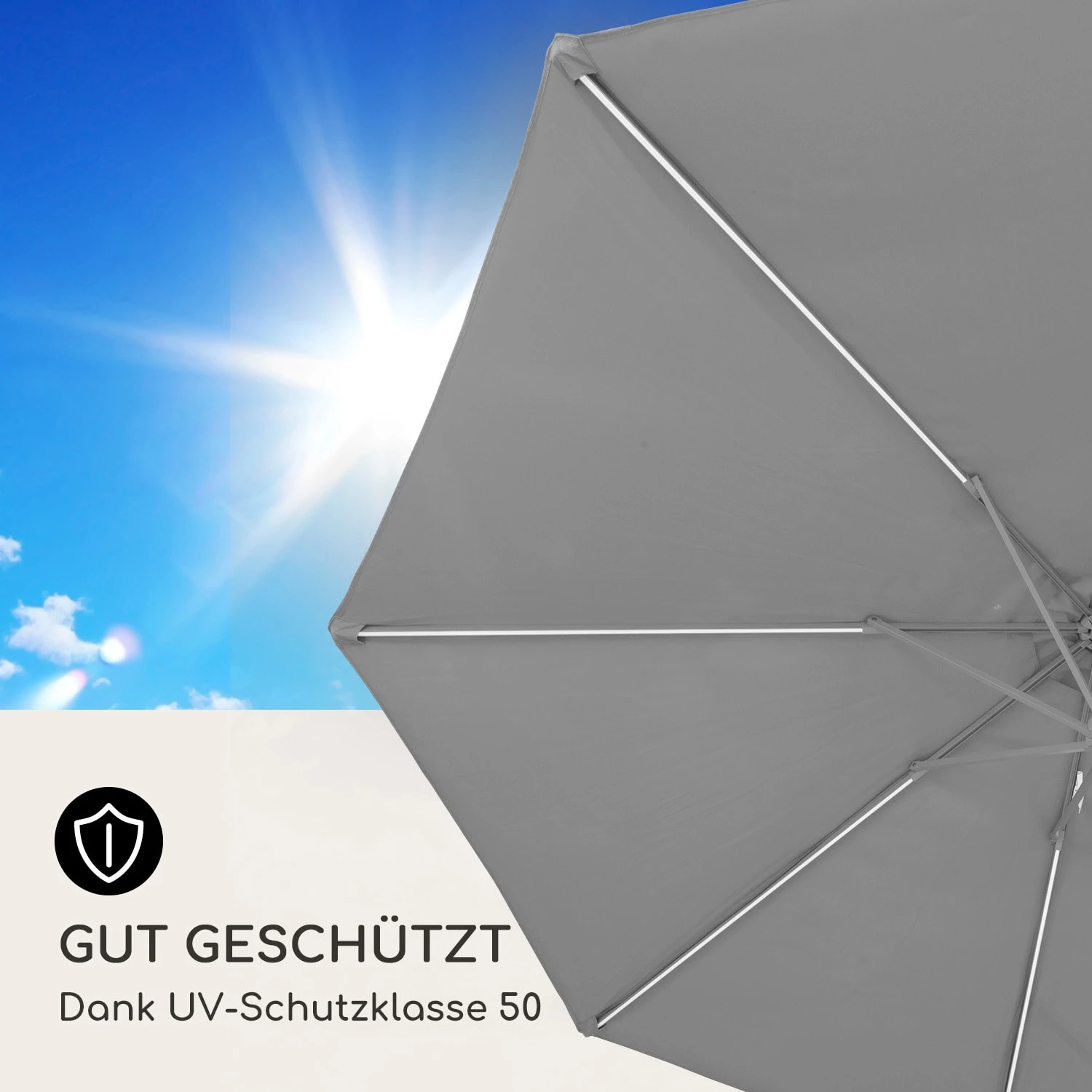 Blumfeldt Calais Sonnenschirm LED Aluminium-Rahmen Polyester-Bespannung UV 50 Blumfeldt Calais Sonnenschirm LED Aluminium-Rahmen Polyester-Bespannung UV 50 -Klarstein Verkaufs 10040120 de 0006 logo