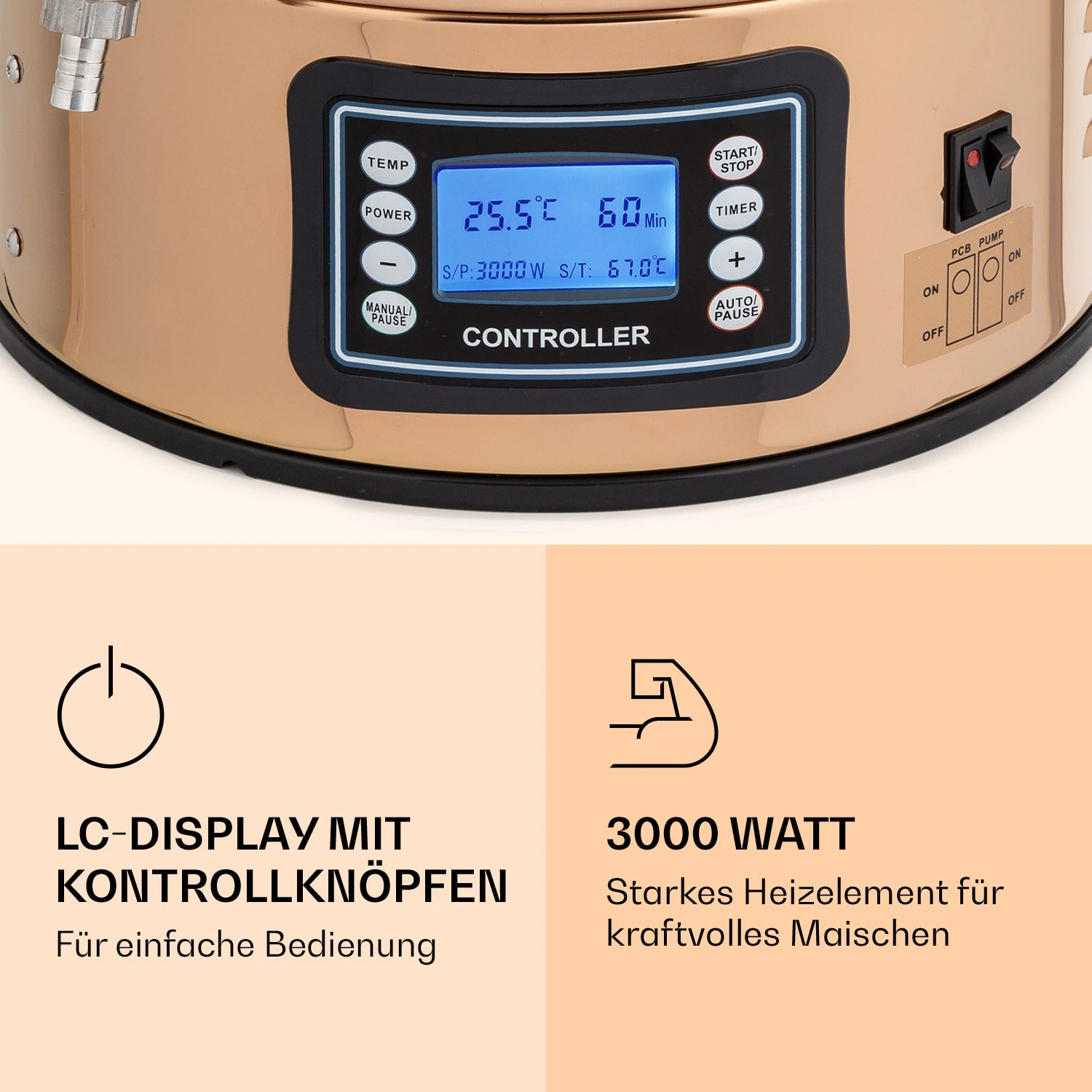 Mundschenk Maischekessel, Bierbrauanlage, 2500 W, 30 l, 9 Programme Mundschenk Maischekessel, Bierbrauanlage, 2500 W, 30 L, 9 Programme -Klarstein Verkaufs 10040144 de 0003 logo