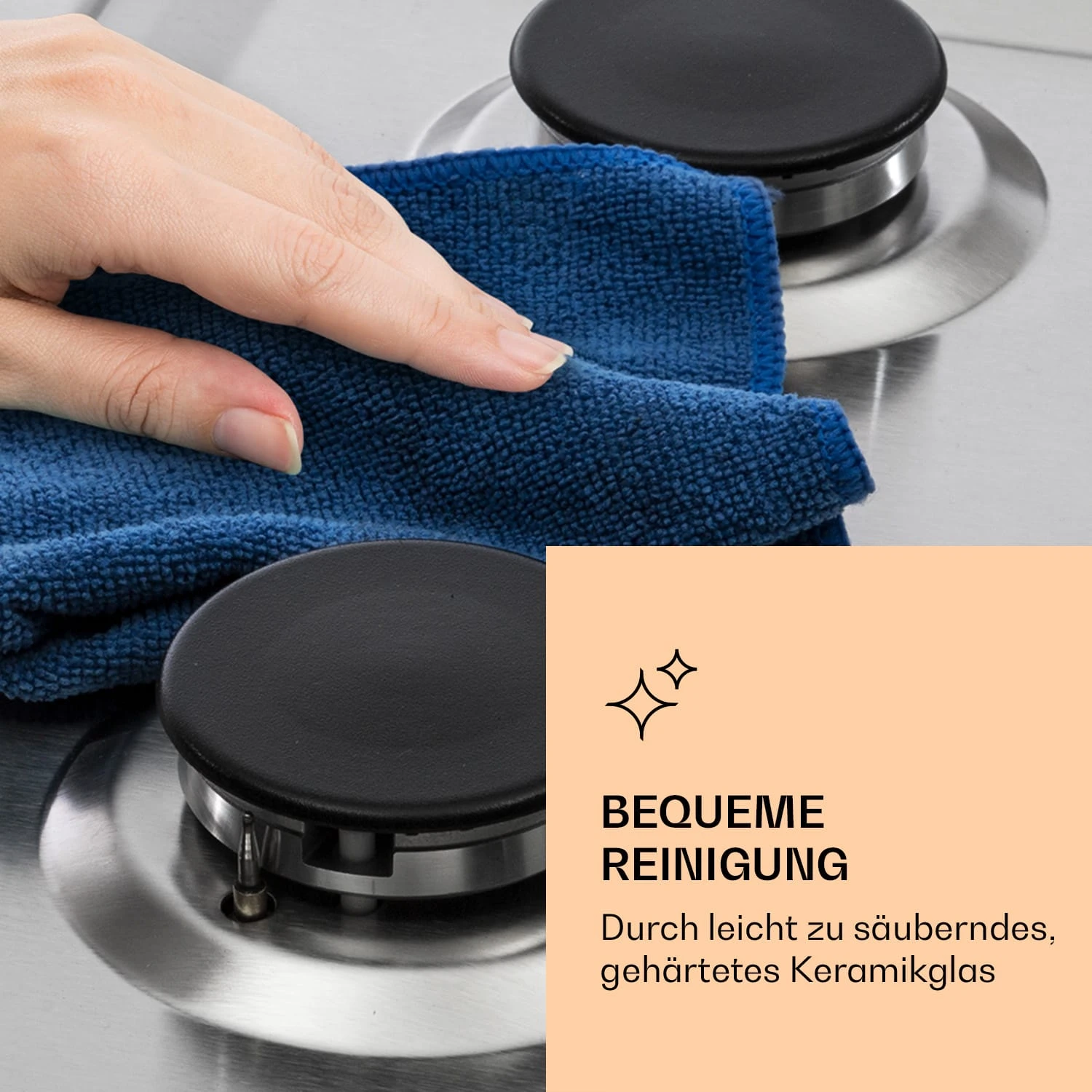 Ignito Chef Edition 5 Zonen Gaskochfeld 5-flammig Sabaf-Brenner Glaskeramik Ignito Chef Edition 5 Zonen Gaskochfeld 5-flammig Sabaf-Brenner Glaskeramik -Klarstein Verkaufs 10040147 de 0006 logo