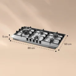 Ignito Chef Edition 5 Zonen Gaskochfeld 5-flammig Sabaf-Brenner Glaskeramik 6 Ignito Chef Edition 5 Zonen Gaskochfeld 5-flammig Sabaf-Brenner Glaskeramik -Klarstein Verkaufs 10040147 yy 0007 dimensions