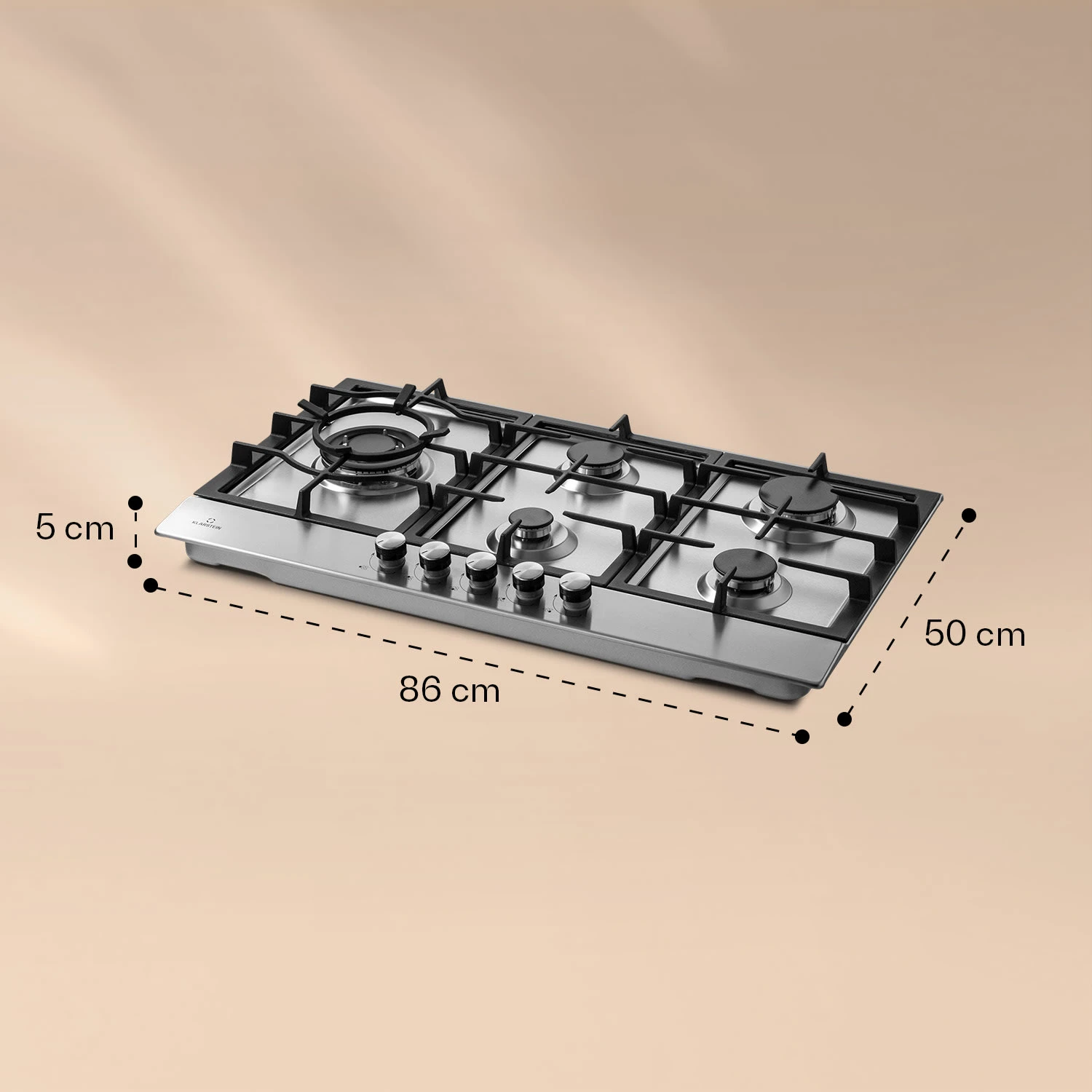 Ignito Chef Edition 5 Zonen Gaskochfeld 5-flammig Sabaf-Brenner Glaskeramik Ignito Chef Edition 5 Zonen Gaskochfeld 5-flammig Sabaf-Brenner Glaskeramik -Klarstein Verkaufs 10040147 yy 0007 dimensions