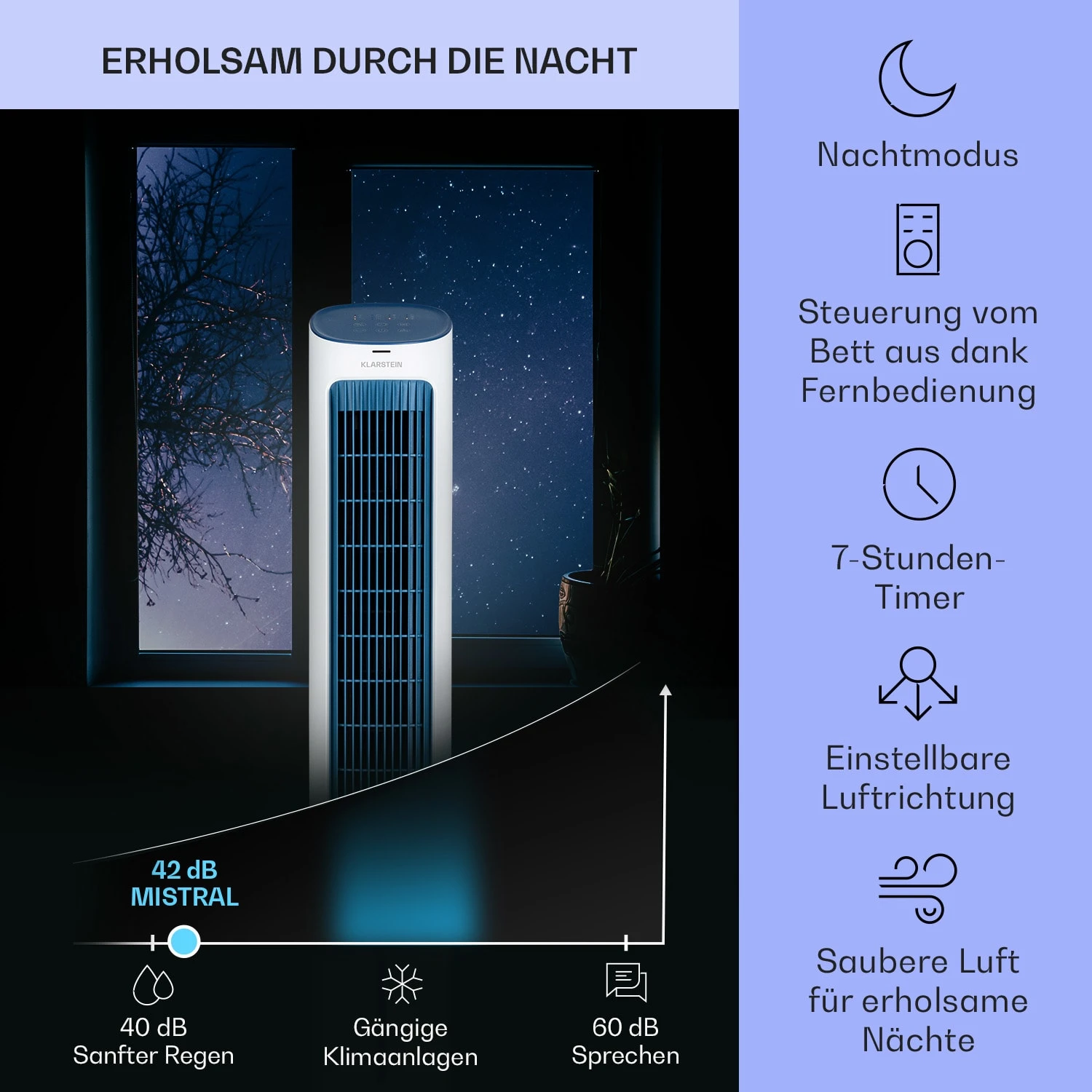 Mistral 5-in-1 Luftkühler Ventilator Ionisator 360 m³/h Fernbedienung Mistral 5-in-1 Luftkühler Ventilator Ionisator 360 M³/h Fernbedienung -Klarstein Verkaufs 10040150 de 0004 logo