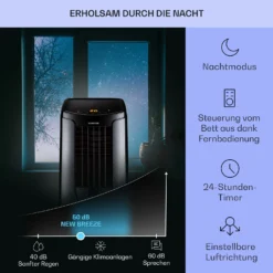 New Breeze 7 Mobile Klimaanlage 7000BTU 2,1kW 34m² Mobil Fernbedienung -Klarstein Verkaufs 10040152 de 0004 usp