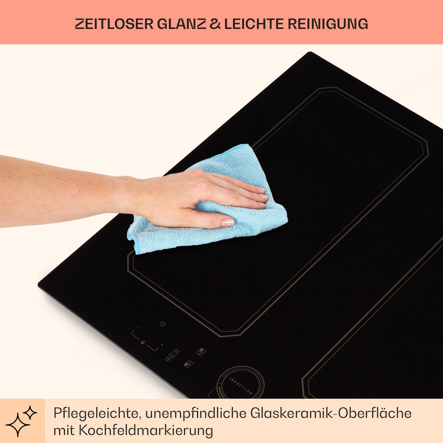 Victoria 4 Flex Induktionskochfeld Einbau 7000W 2 Flexzonen Timer Victoria 4 Flex Induktionskochfeld Einbau 7000W 2 Flexzonen Timer -Klarstein Verkaufs 10040201 de 0008 usp