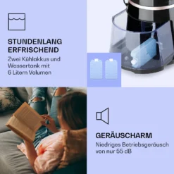 Skyscraper Ice Smart 4-in-1 Luftkühler & Ventilator WiFi 210m³/h Fernbedienung -Klarstein Verkaufs 10040208 de 0006 logo