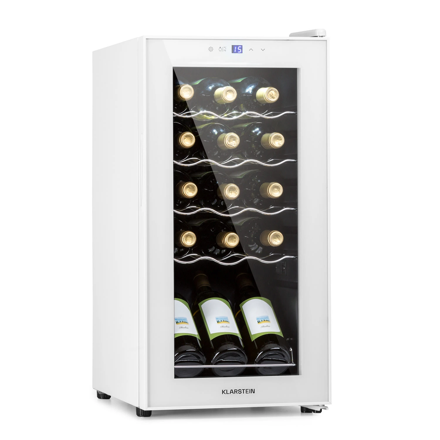 Shiraz 15 Slim Uno Weinkühlschrank 44l Touch-Bedienfeld 5-18°C Shiraz 15 Slim Uno Weinkühlschrank 44l Touch-Bedienfeld 5-18°C -Klarstein Verkaufs 10040214 yy 0001 titel