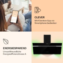 Alina 90 Smart Dunstabzugshaube 90cm 594m³/h LED Ambiente Glasfront 2 Alina 90 Smart Dunstabzugshaube 90cm 594m³/h LED Ambiente Glasfront -Klarstein Verkaufs 10040232 de 0003 logo