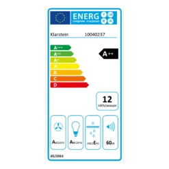 Aurora 90 Smart Dunstabzugshaube 550 M³/h 90cm Kopffrei Ambiente-Licht EEC A++ -Klarstein Verkaufs 10040237 energy label