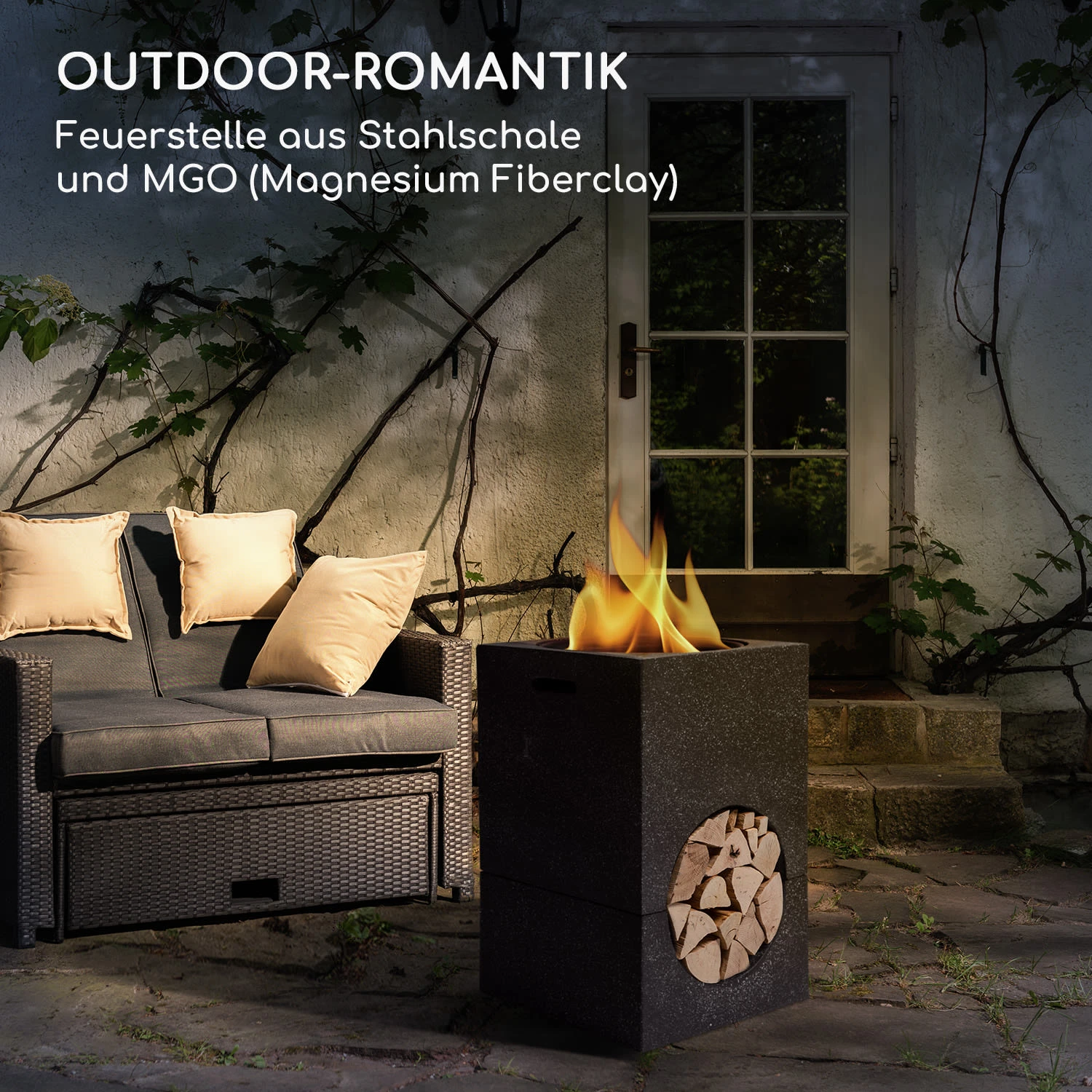 blumfeldt Monolith Feuerschale mit Grill MGO & Stahlschale inkl. Funkenschutz Blumfeldt Monolith Feuerschale Mit Grill MGO & Stahlschale Inkl. Funkenschutz -Klarstein Verkaufs 10040240 de 0002 logo