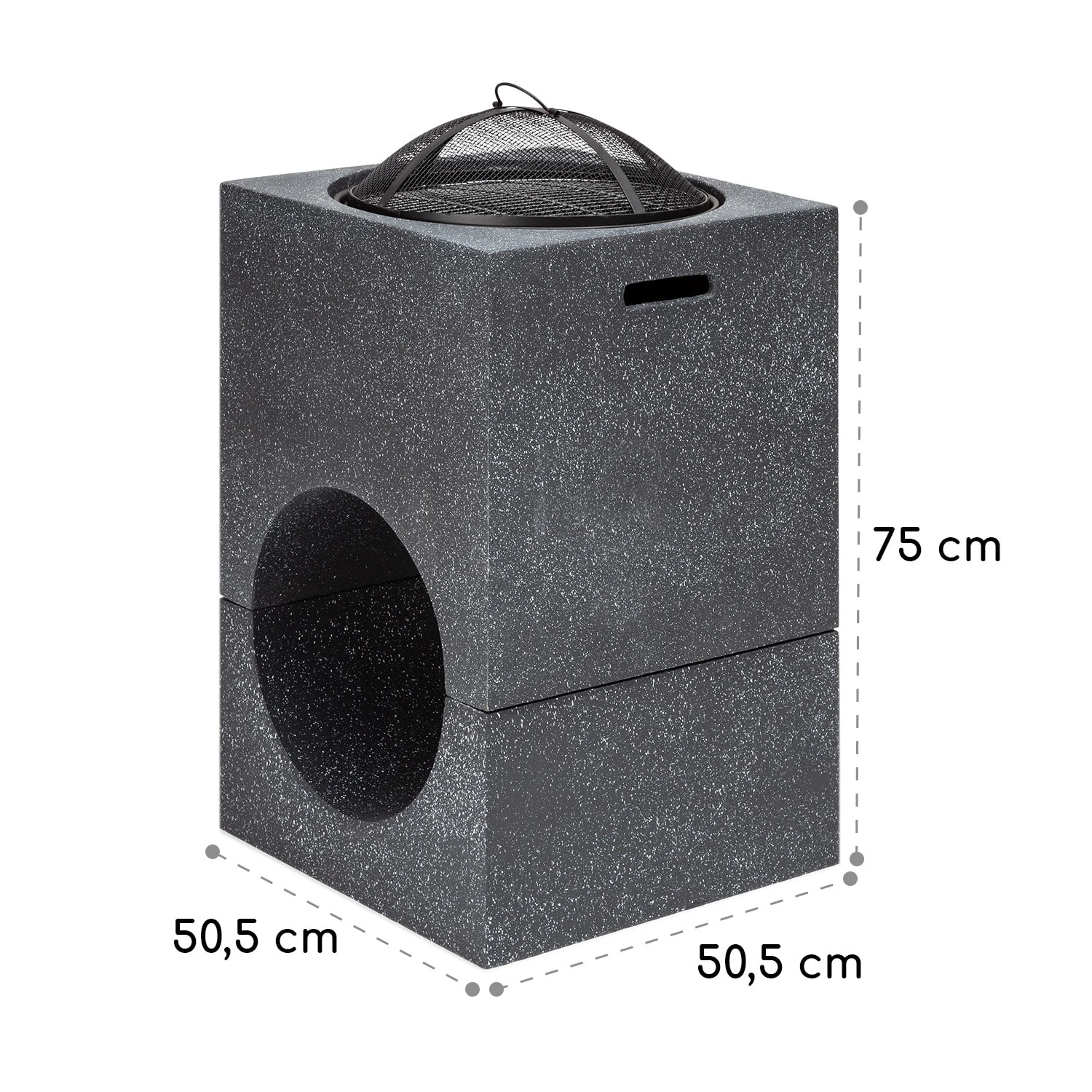 blumfeldt Monolith Feuerschale mit Grill MGO & Stahlschale inkl. Funkenschutz Blumfeldt Monolith Feuerschale Mit Grill MGO & Stahlschale Inkl. Funkenschutz -Klarstein Verkaufs 10040240 yy 0007 dimensions