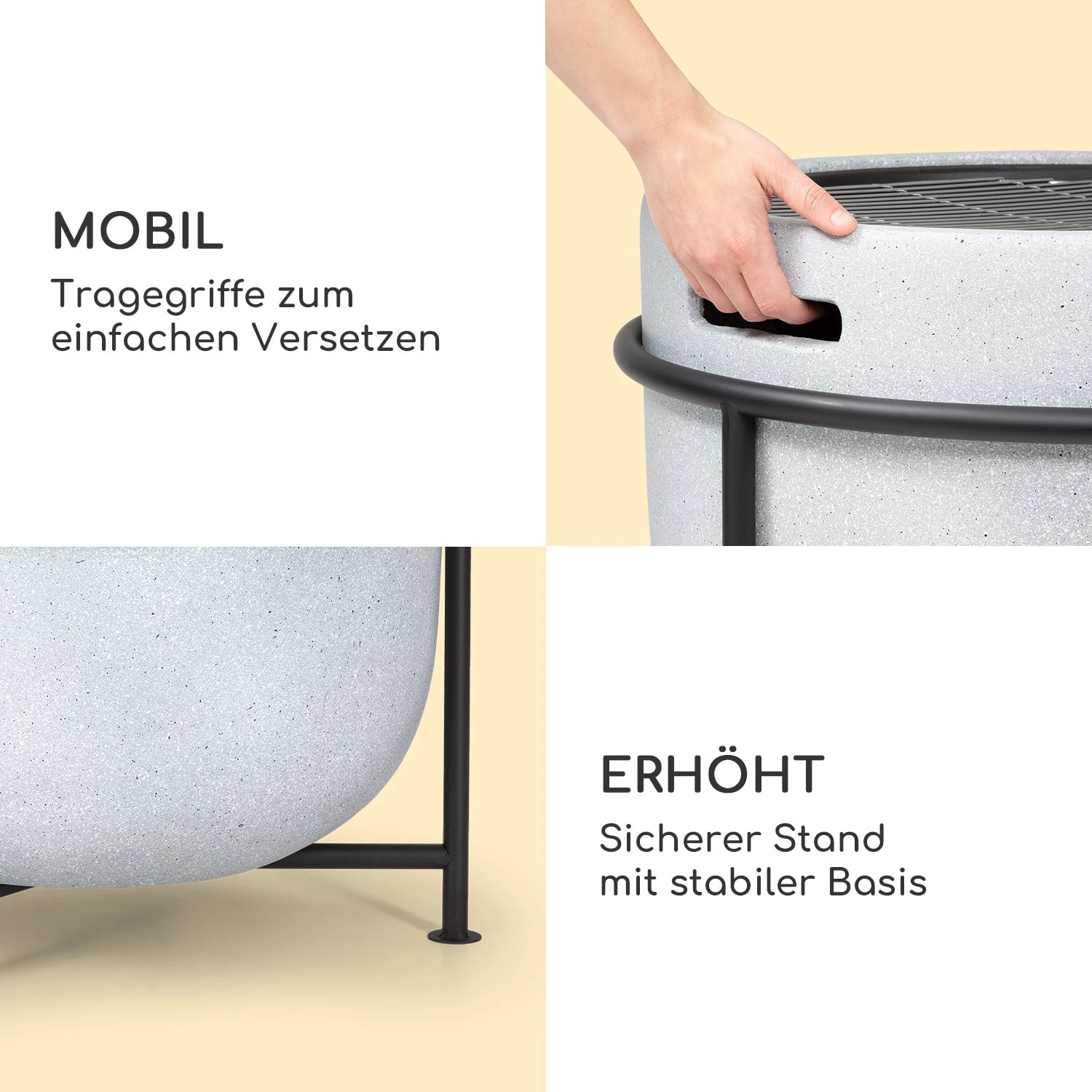 blumfeldt Grail Feuerschale mit Grill MGO & Stahlschale inkl. Funkenschutz Blumfeldt Grail Feuerschale Mit Grill MGO & Stahlschale Inkl. Funkenschutz -Klarstein Verkaufs 10040243 de 0005 logo