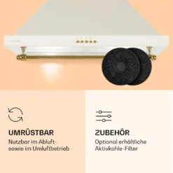 Montblanc 60 Dunstabzugshaube 610m³/h 165W 2x1,5W LED Reling -Klarstein Verkaufs 10040264 de 0005 logo