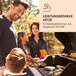 Valdosta 6.1 Gasgrill 6+1 Brenner 19,3 KW Gesamtleistung -Klarstein Verkaufs 10040269 de 0002 logo