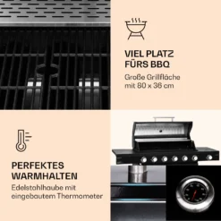 Valdosta 6.1 Gasgrill 6+1 Brenner 19,3 KW Gesamtleistung -Klarstein Verkaufs 10040269 de 0003 logo