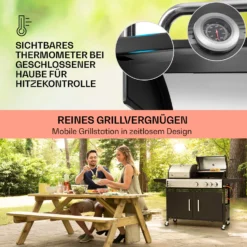 Kingsville 3.1 Kombigrill Gas + Kohle 10,9 KW 3+1 Brenner -Klarstein Verkaufs 10040270 de 0004 usp