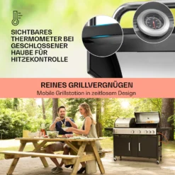 Kingsville 4.1 Kombigrill Gas + Kohle 13,7 KW 4+1 Brenner -Klarstein Verkaufs 10040271 de 0004 usp