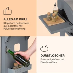 Lucifer 3 Gasgrill 3 X 3,6 KW Brenner 60x45cm Grill Edelstahl Mobil -Klarstein Verkaufs 10040280 de 0005 logo