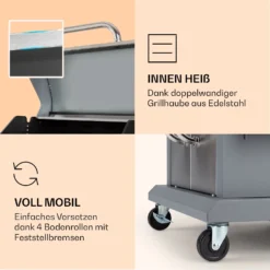 Lucifer 3 Gasgrill 3 X 3,6 KW Brenner 60x45cm Grill Edelstahl Mobil -Klarstein Verkaufs 10040280 de 0006 logo