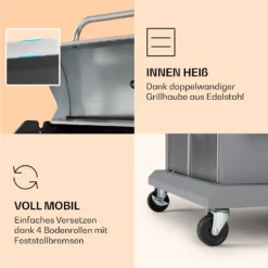Lucifer 4 Gasgrill 4 X 3,6 KW Brenner 69x45cm Grill Edelstahl Mobil -Klarstein Verkaufs 10040281 de 0006 logo