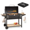 Aberdeen Double Holzkohlegrill Smoker Thermometer 2 Seitentische Mobil