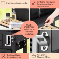 Aberdeen Kombi-Grill Gas Kohle Smoker Thermometer 2 Seitentische Mobil 5 Aberdeen Kombi-Grill Gas Kohle Smoker Thermometer 2 Seitentische Mobil -Klarstein Verkaufs 10040294 de 0006 usp