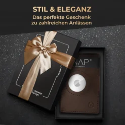 ZNAP Airtag Wallet 12 Karten Münzfach 9x1,8x6 Cm (BxHxT) RFID-Schutz -Klarstein Verkaufs 10040315 de 0008 usp