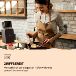 Kitano XL 13tlg. Messer-Set Mit Block 12 Messer Stahl Edler Holzblock -Klarstein Verkaufs 10040323 de 0002 logo