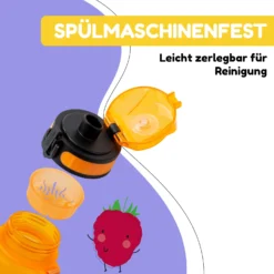 Schmatzfatz Trinkflasche Sportflasche 500 Ml 24 Cm Tritan -Klarstein Verkaufs 10040332 de 0004 usp