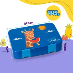 Junior Lunchbox 6 Fächer 21,3 X 15 X 4,5 Cm (BxHxT) BPA-frei -Klarstein Verkaufs 10040336 yy 0009 dimensions